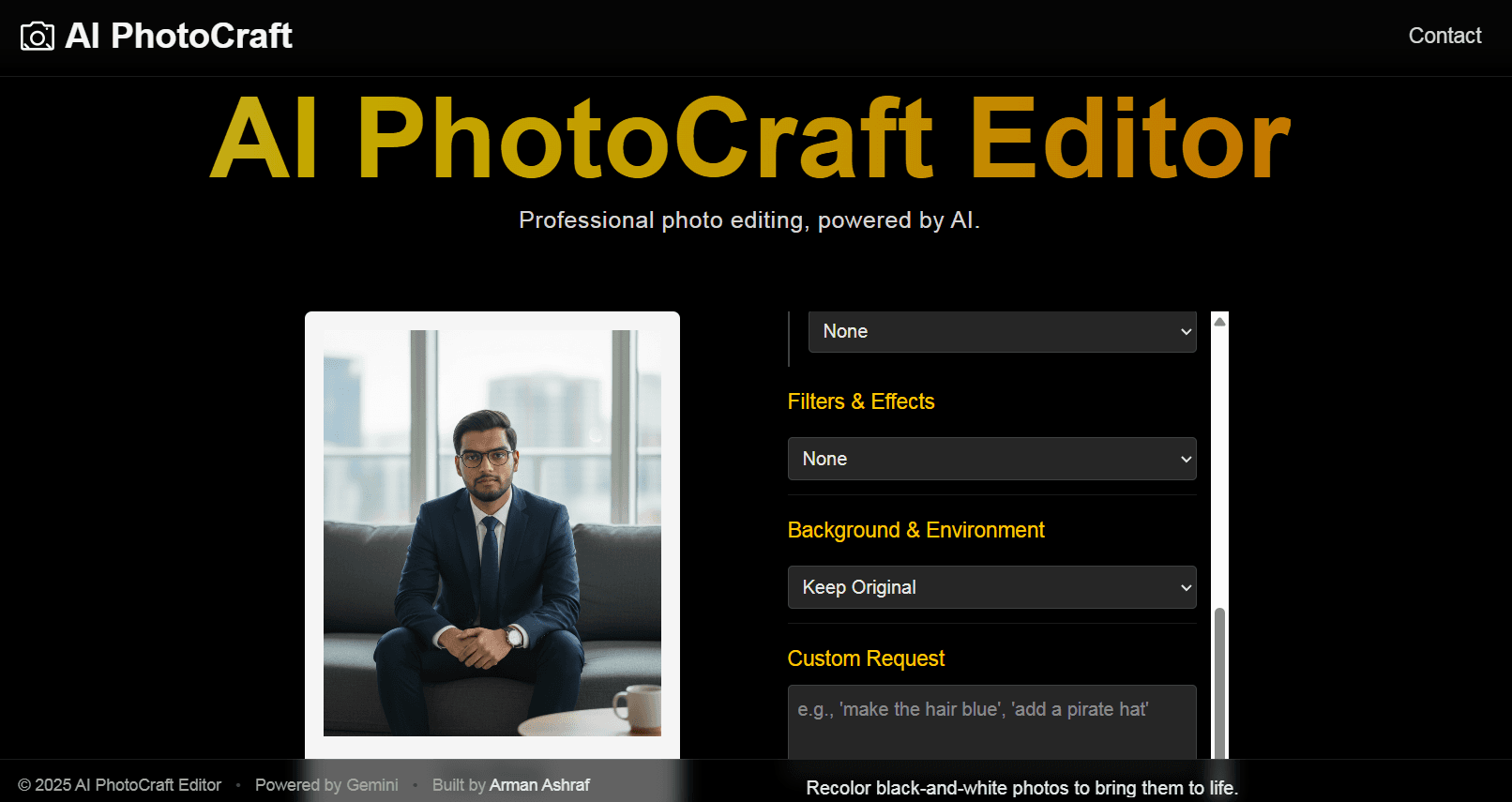 AI PhotoCraft — AI-Powered Photo Editing Companion